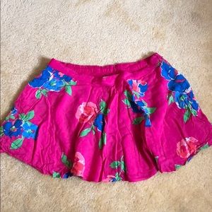 A&F Pink floral skirt